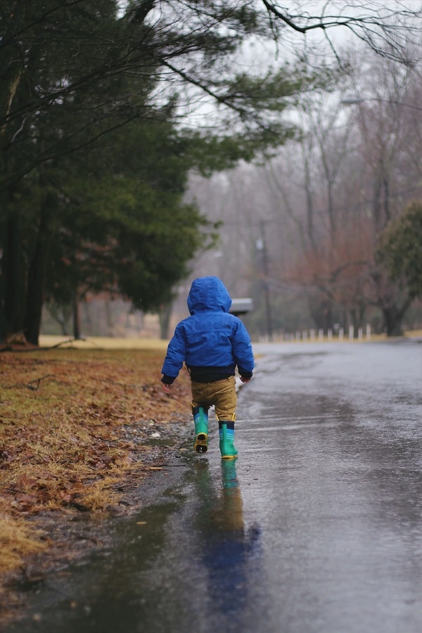 Example of a Positive Mental Attitude: Dealing with the rain!