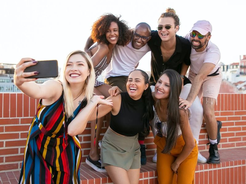 excited group taking a selfie