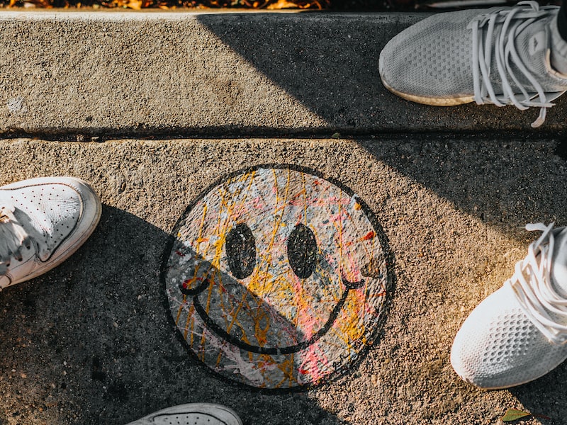 Smiley picture in floor