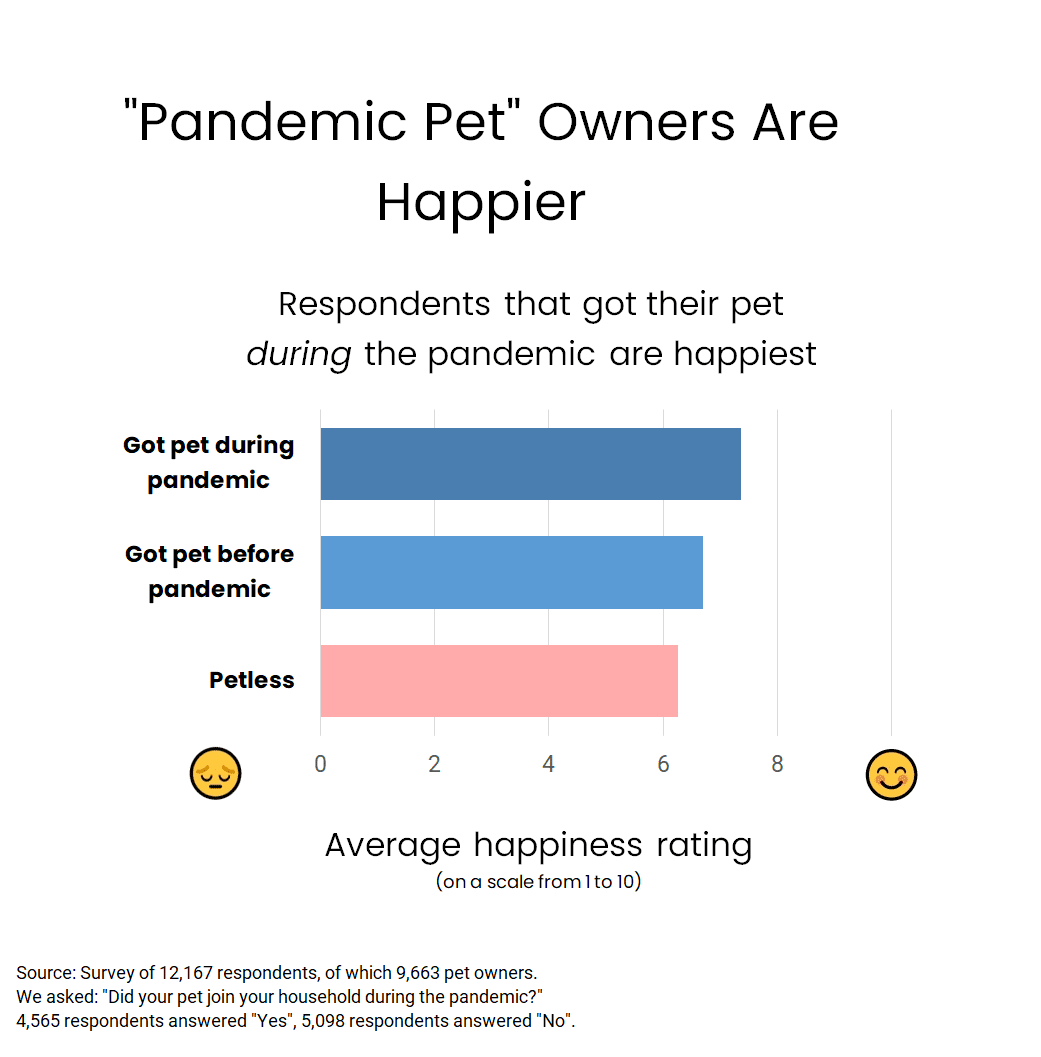 Pandemic Pet Owners Are Happiest - Bar Chart - 2021 Study